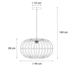 Qazqa hanglamp amira beige e27