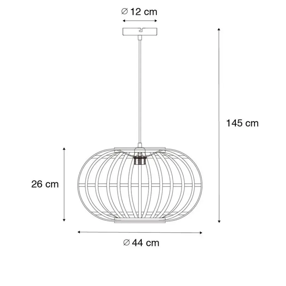 Qazqa hanglamp amira beige e27