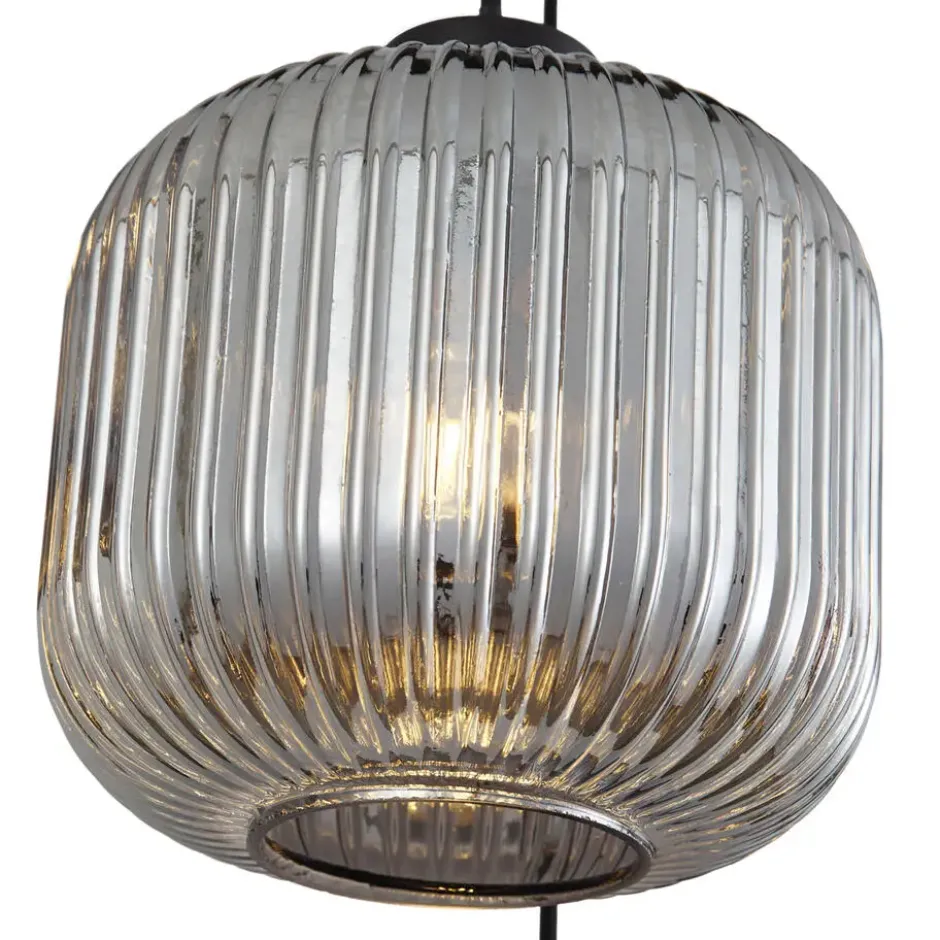 Qazqa hanglamp ana zwart e27