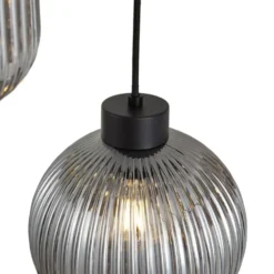 Qazqa hanglamp ana zwart e27