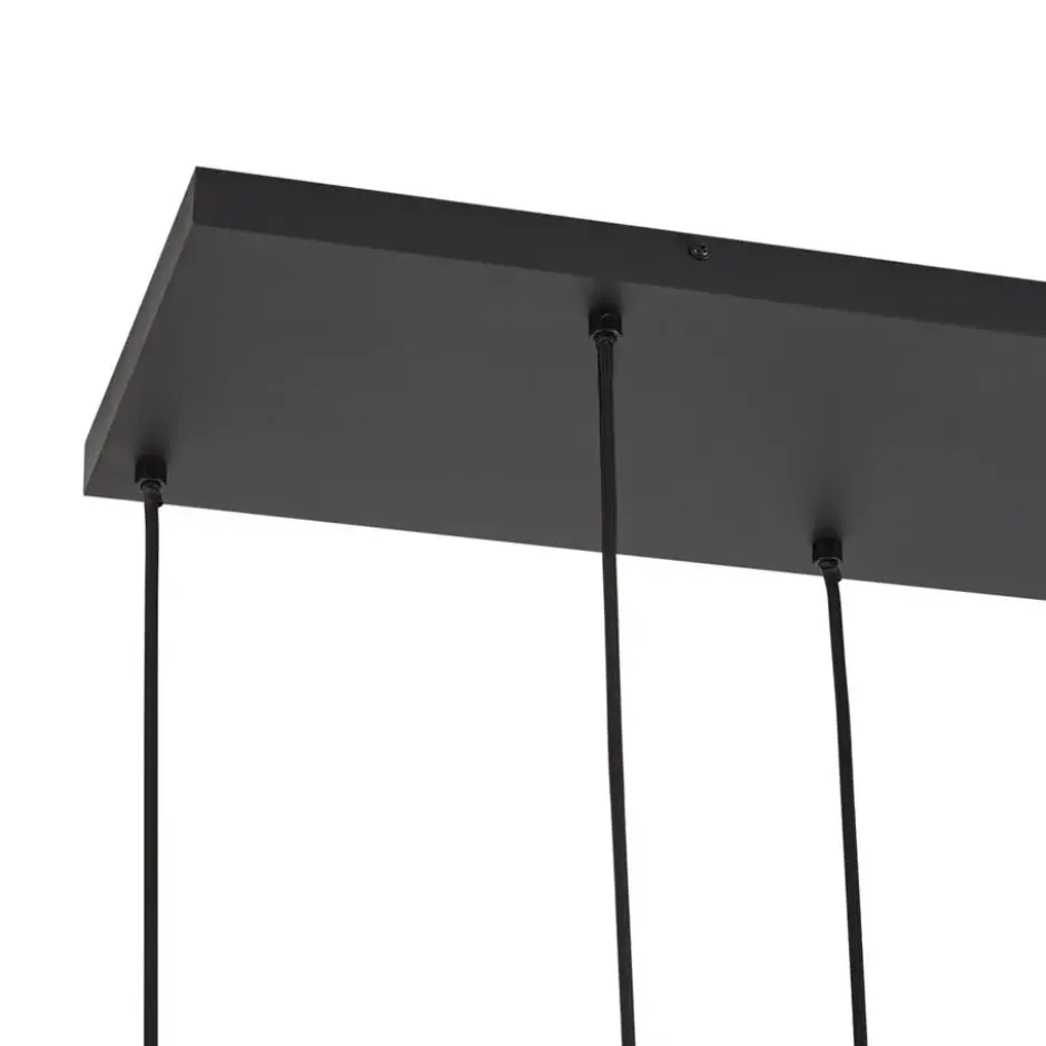 Qazqa hanglamp ana zwart e27