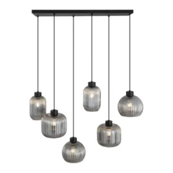 Qazqa hanglamp ana zwart e27