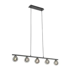 Qazqa hanglamp athens zwart g9