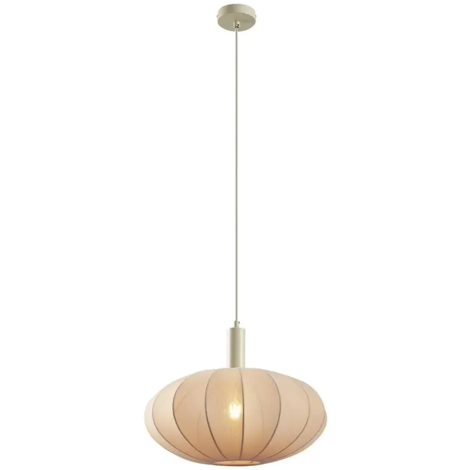 Qazqa hanglamp bida beige e27