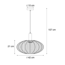 Qazqa hanglamp bida beige e27