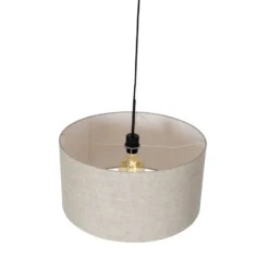 Qazqa hanglamp combi beige e27