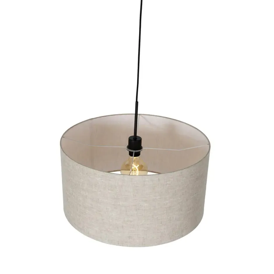 Qazqa hanglamp combi beige e27