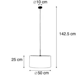Qazqa hanglamp combi beige e27