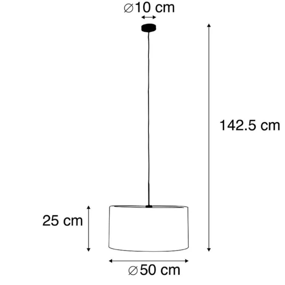 Qazqa hanglamp combi beige e27