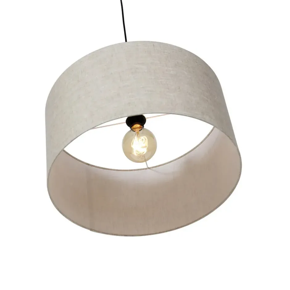 Qazqa hanglamp combi beige e27