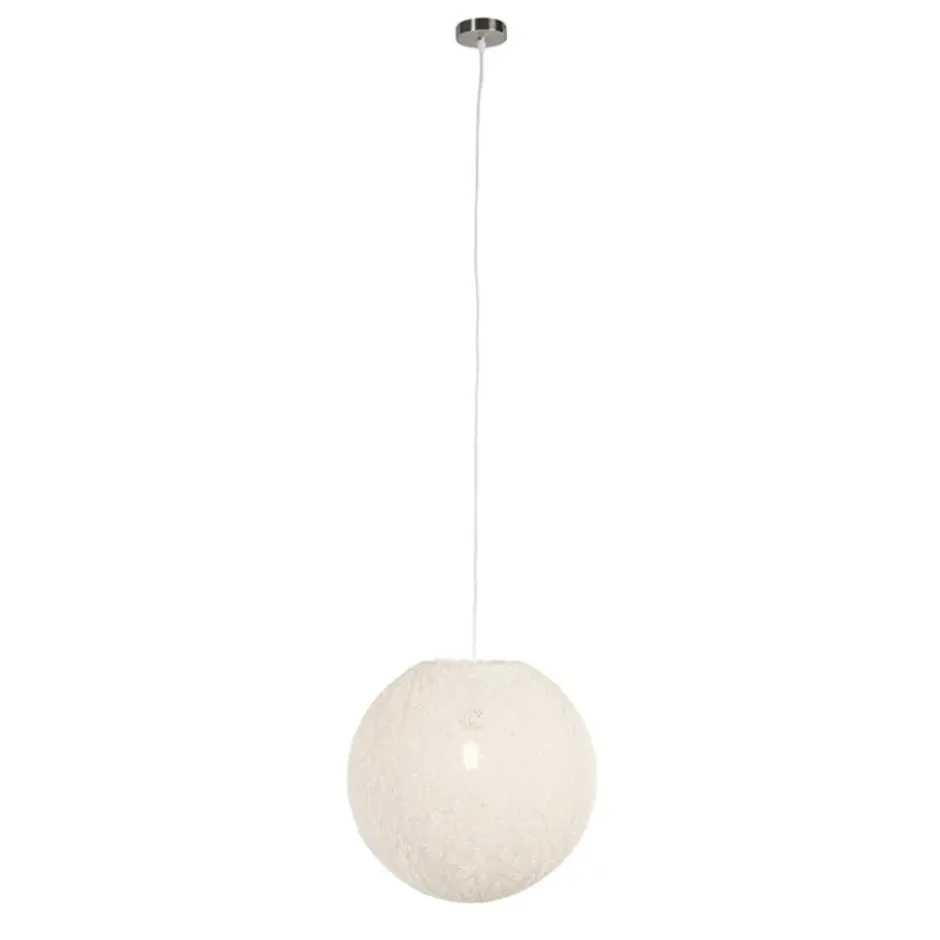 Qazqa hanglamp corda wit e27
