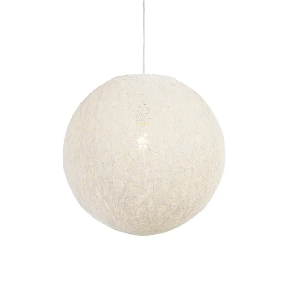 Qazqa hanglamp corda wit e27