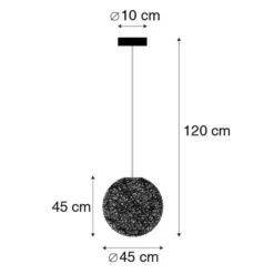 Qazqa hanglamp corda wit e27