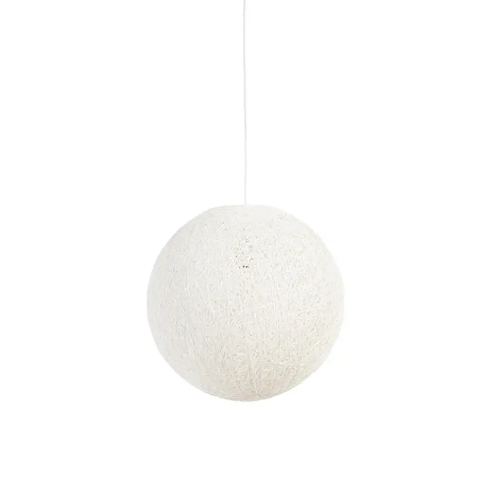 Qazqa hanglamp corda wit e27