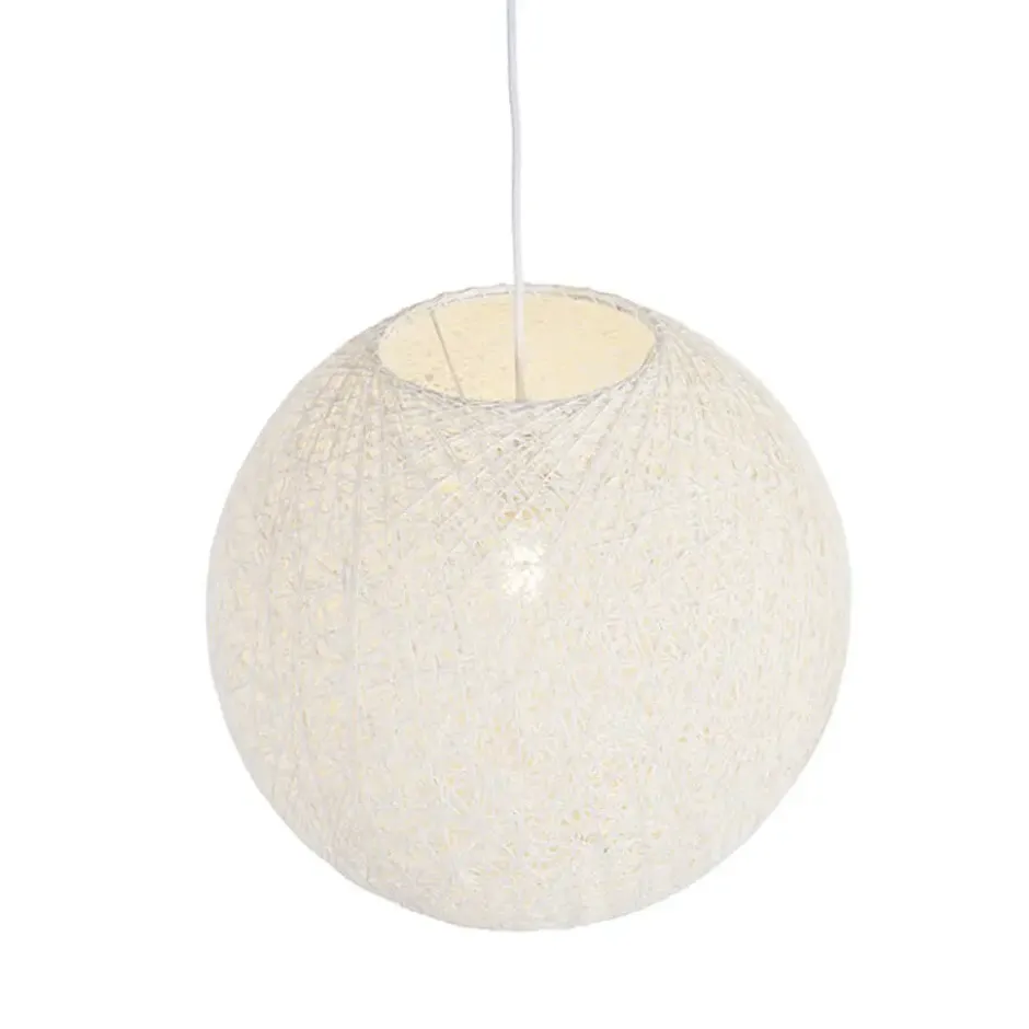 Qazqa hanglamp corda wit e27