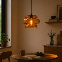 Qazqa hanglamp denise oranje e27