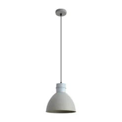 Qazqa hanglamp dory grijs e27