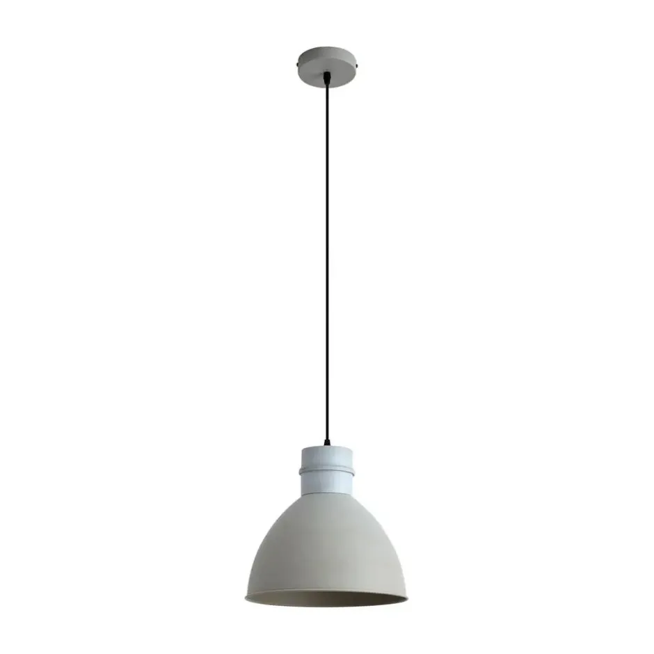 Qazqa hanglamp dory grijs e27