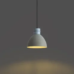 Qazqa hanglamp dory grijs e27