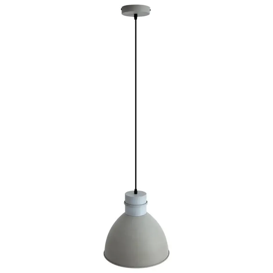 Qazqa hanglamp dory grijs e27
