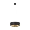 Qazqa hanglamp drum duo zwart e27