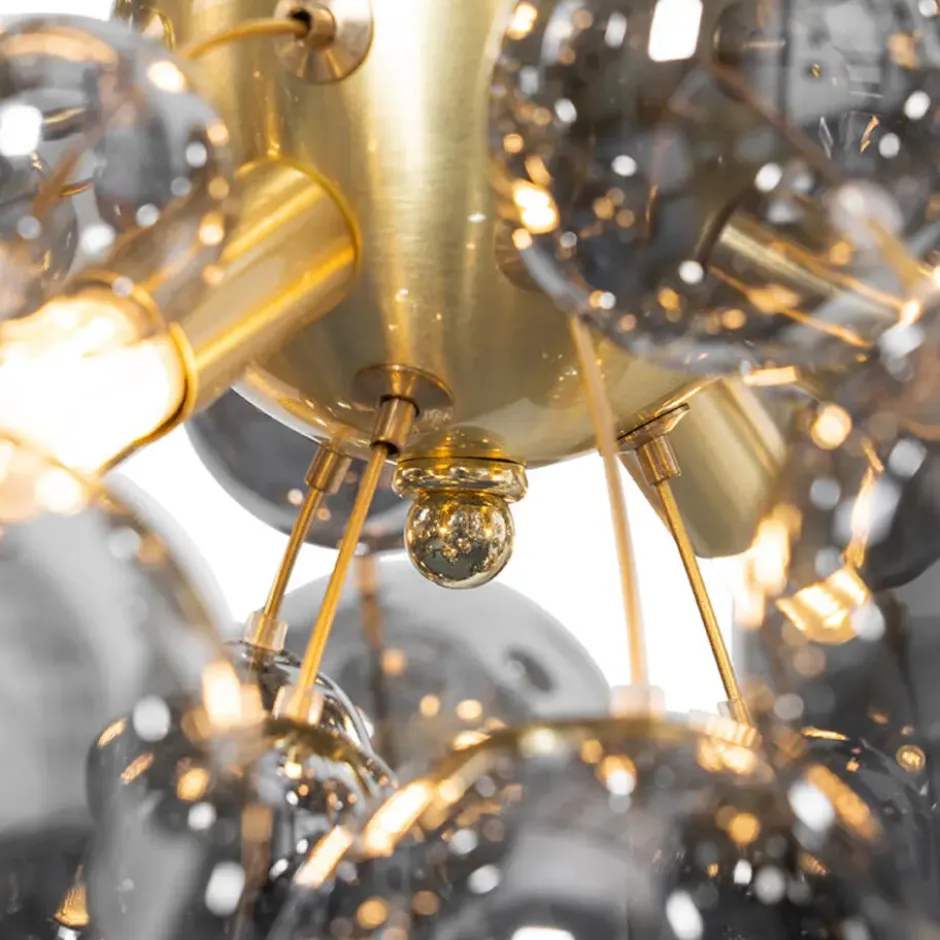 Qazqa hanglamp explode goudkleurig g9