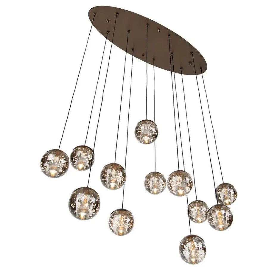 Qazqa hanglamp inge bronskleurig g9