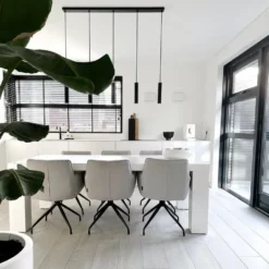 Qazqa hanglamp jeana zwart gu10