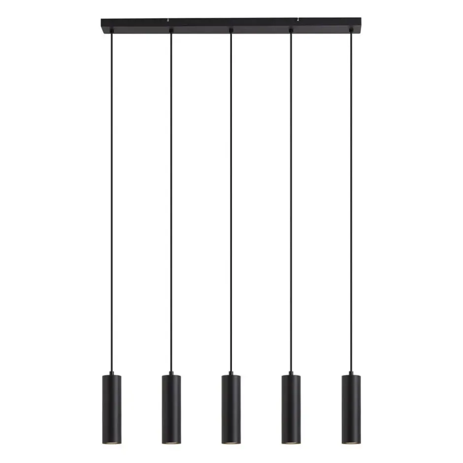 Qazqa hanglamp jeana zwart gu10