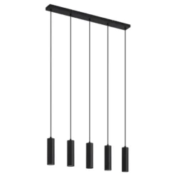 Qazqa hanglamp jeana zwart gu10