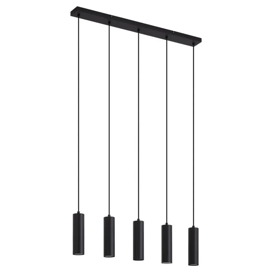 Qazqa hanglamp jeana zwart gu10