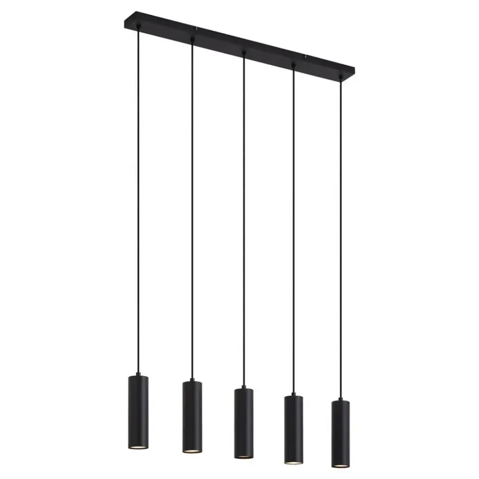 Qazqa hanglamp jeana zwart gu10