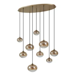 Qazqa hanglamp jia goudkleurig g9