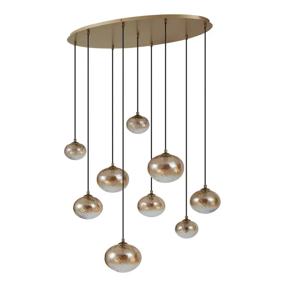 Qazqa hanglamp jia goudkleurig g9