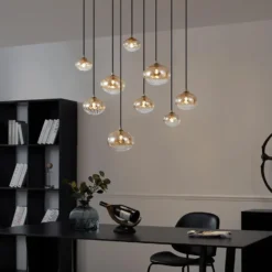 Qazqa hanglamp jia goudkleurig g9