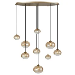 Qazqa hanglamp jia goudkleurig g9