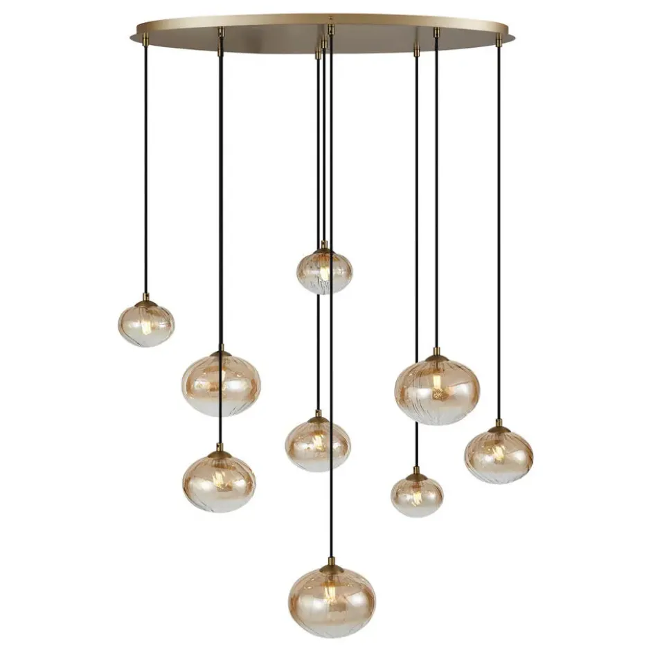 Qazqa hanglamp jia goudkleurig g9