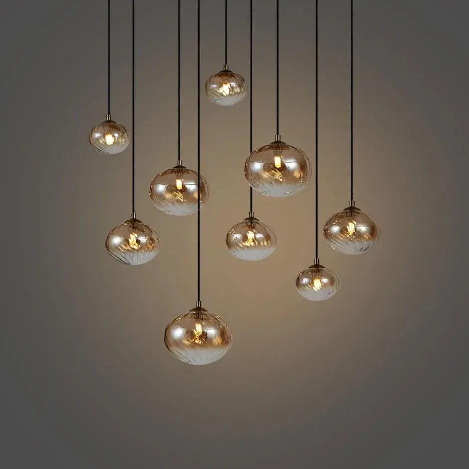 Qazqa hanglamp jia goudkleurig g9