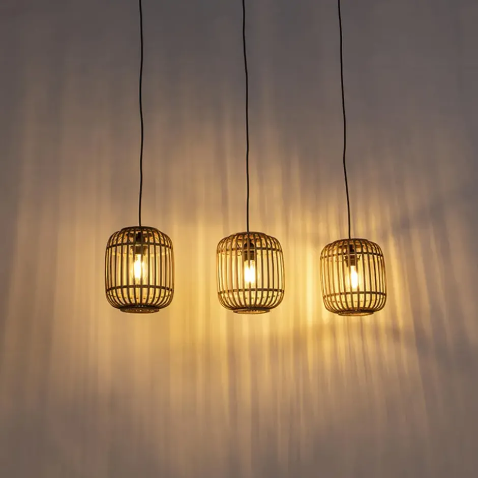 Qazqa hanglamp manila beige e27