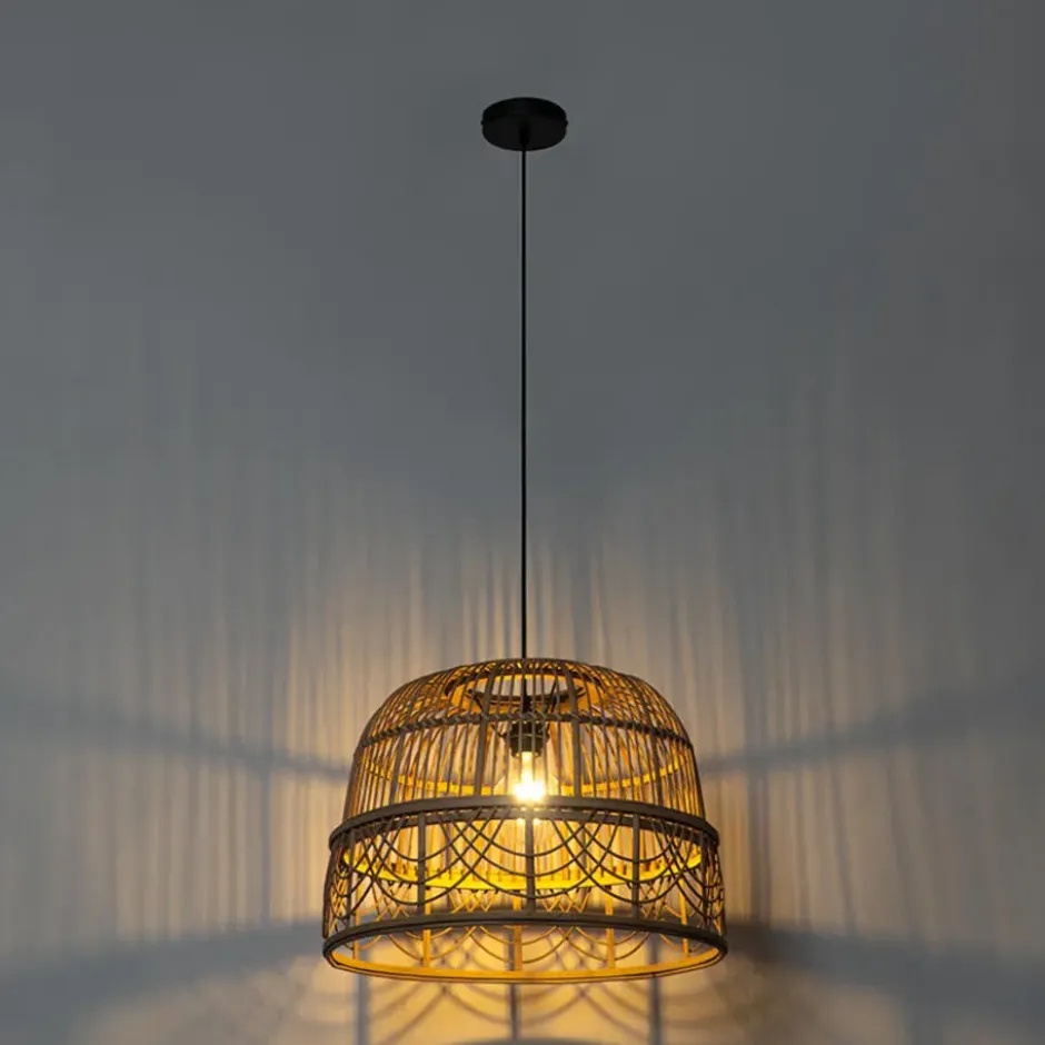 Qazqa hanglamp michelle bruin e27