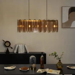 Qazqa hanglamp mochan goudkleurig e14