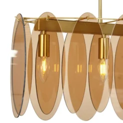 Qazqa hanglamp mochan goudkleurig e14