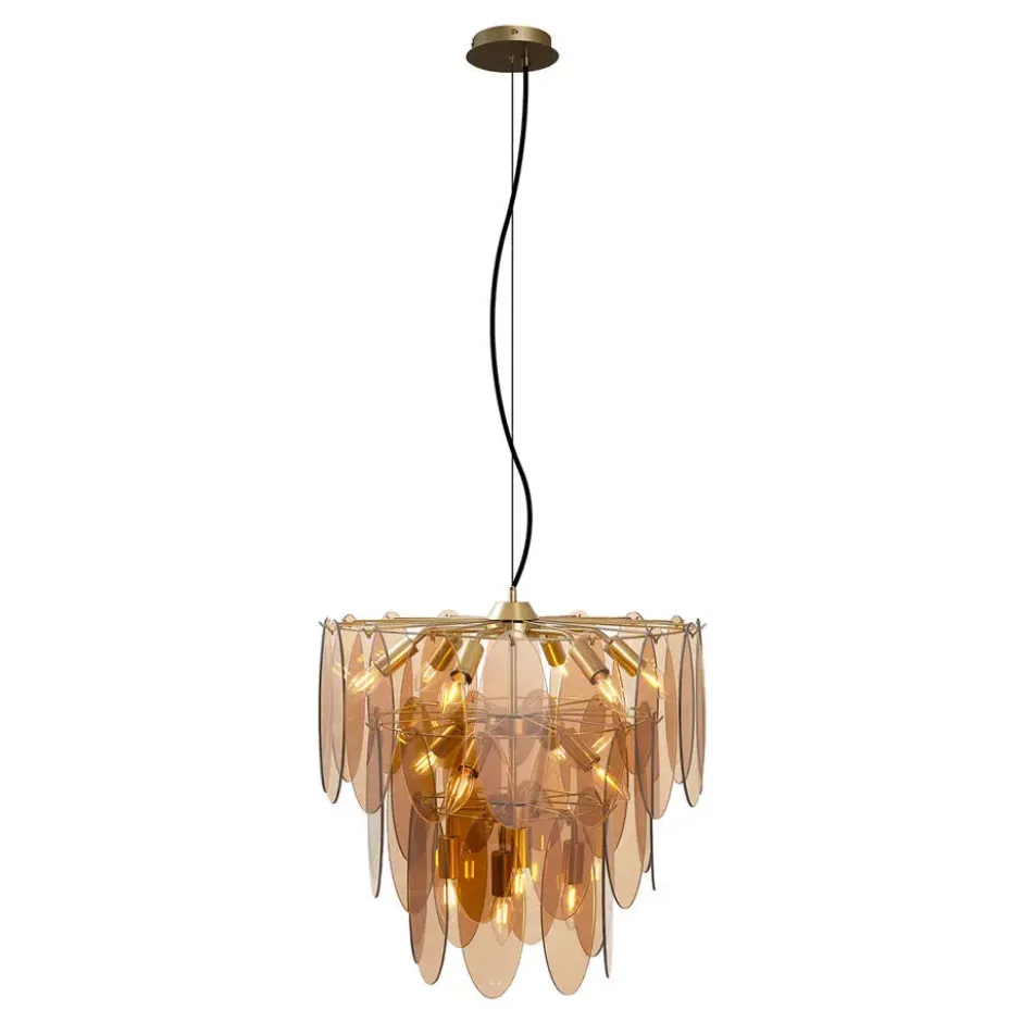 Qazqa hanglamp mochan goudkleurig e14