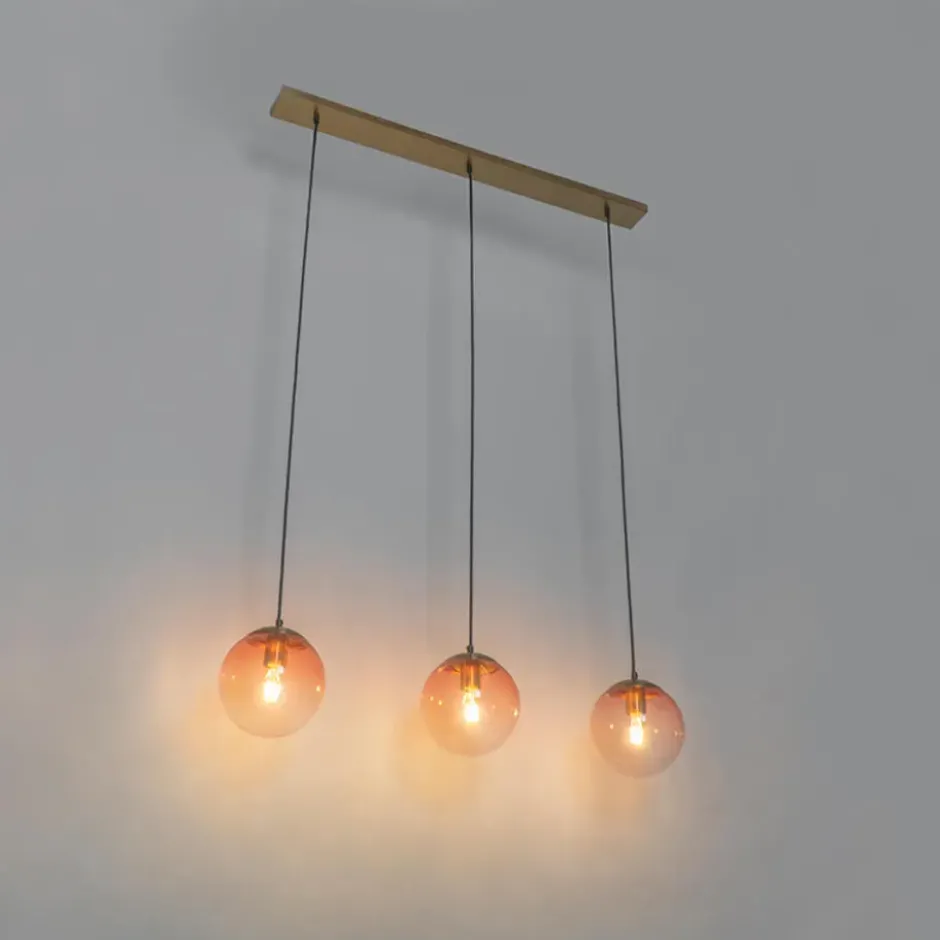 Qazqa hanglamp pallon roze e27