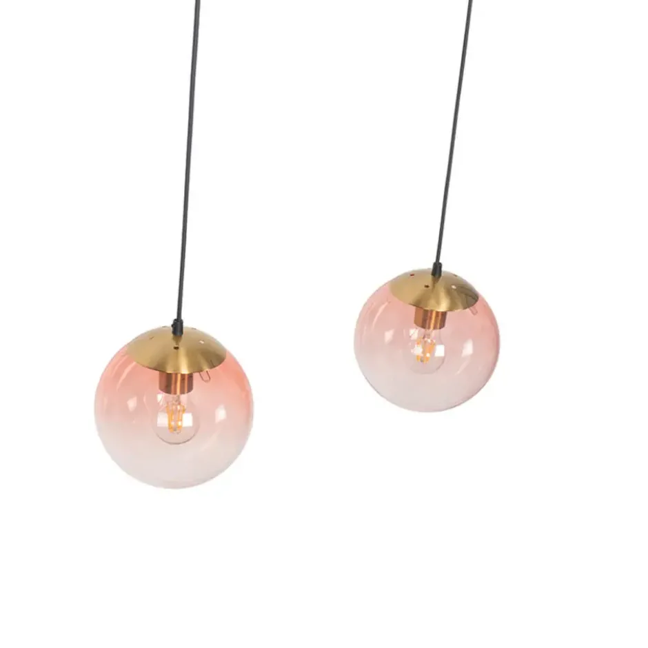 Qazqa hanglamp pallon roze e27