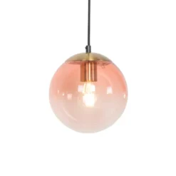 Qazqa hanglamp pallon roze e27