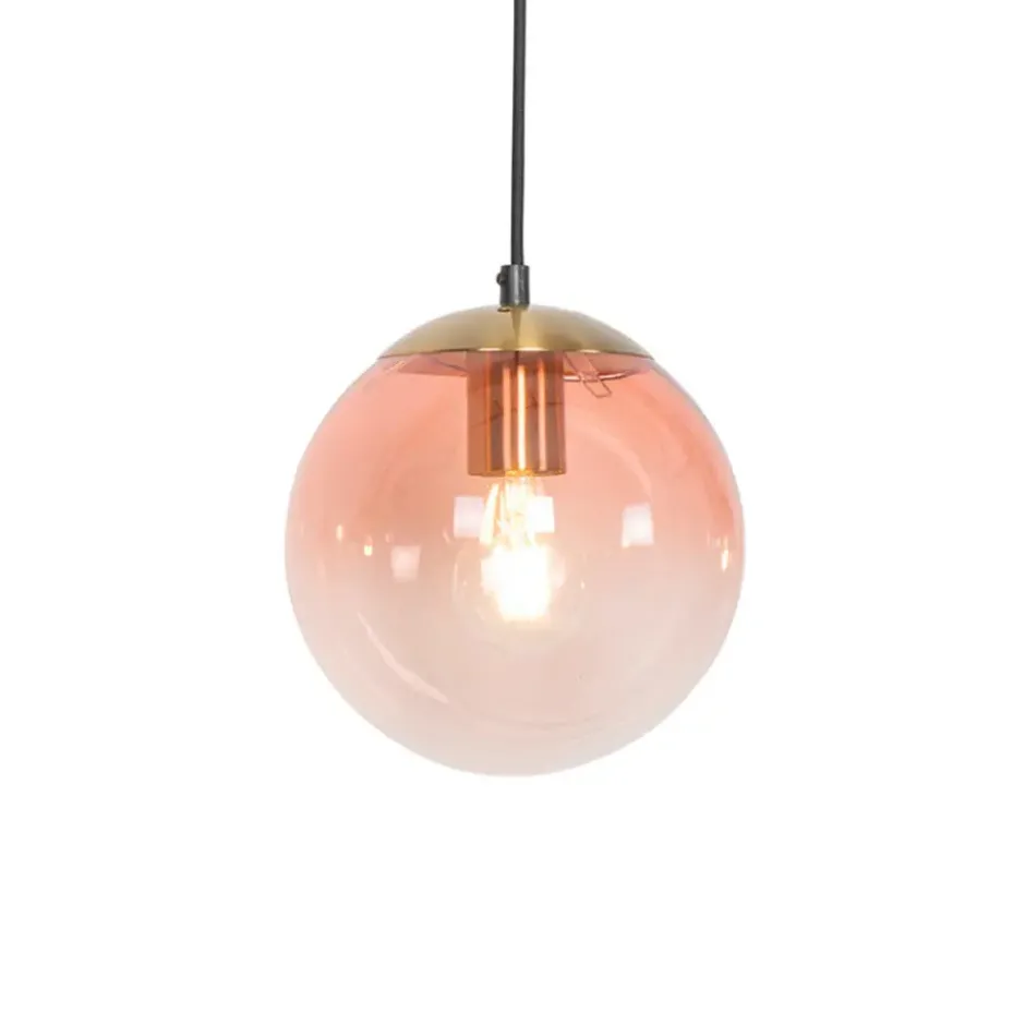 Qazqa hanglamp pallon roze e27