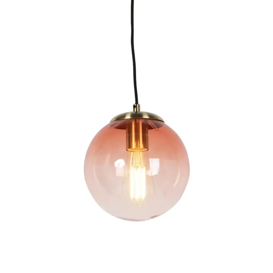 Qazqa hanglamp pallon roze e27