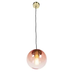 Qazqa hanglamp pallon roze e27
