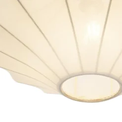Qazqa hanglamp plu crème e27